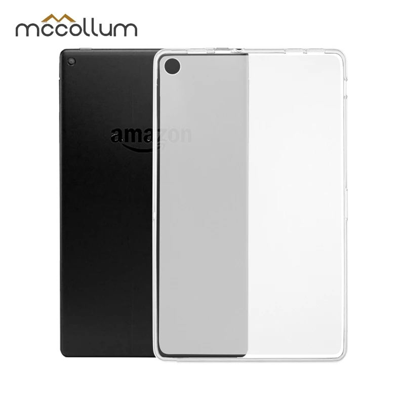 

360 Full Protecive Case for Amazon Fire HD 10 Tablet (5th/7th Generation 2015/2017 Release) Clear Back Cover Silicon Tablet Case