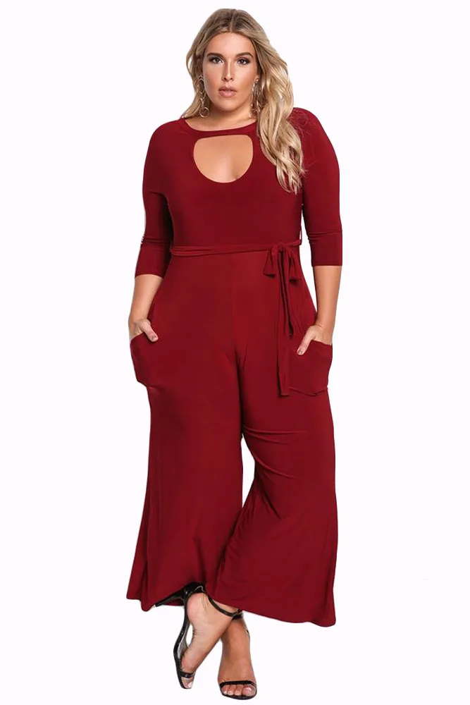 Red-Plus-Size-Cut-Out-Wide-Legged-Jumpsuit-LC64344-3-1