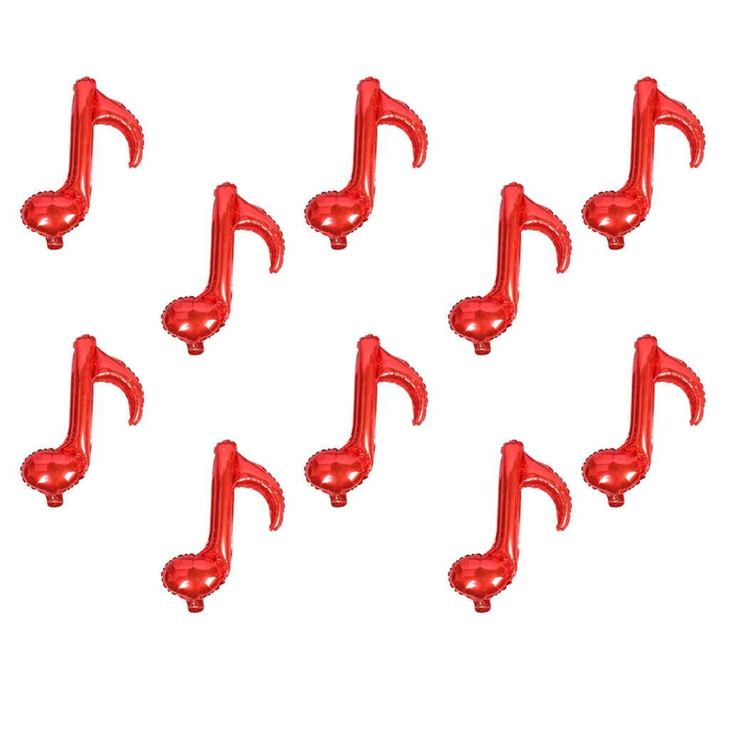 10 Pieces Novelty Single Musical Note Foil Balloon Concert Wedding Party Prom Decorations
