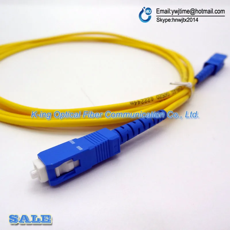 

10pcs/lot SC-SC single core fiber jumper fiber optic cable 3 meters SC pigtail Optical fiber connecting tool