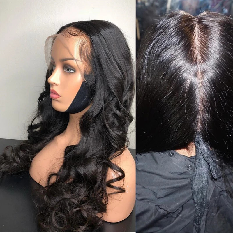 TRANSPARENT Full Lace Wig With Baby Hair Body Wave Glueless Brazilian Human Hair Wigs For Women Black Pre Plucked 130% Remy Wigs