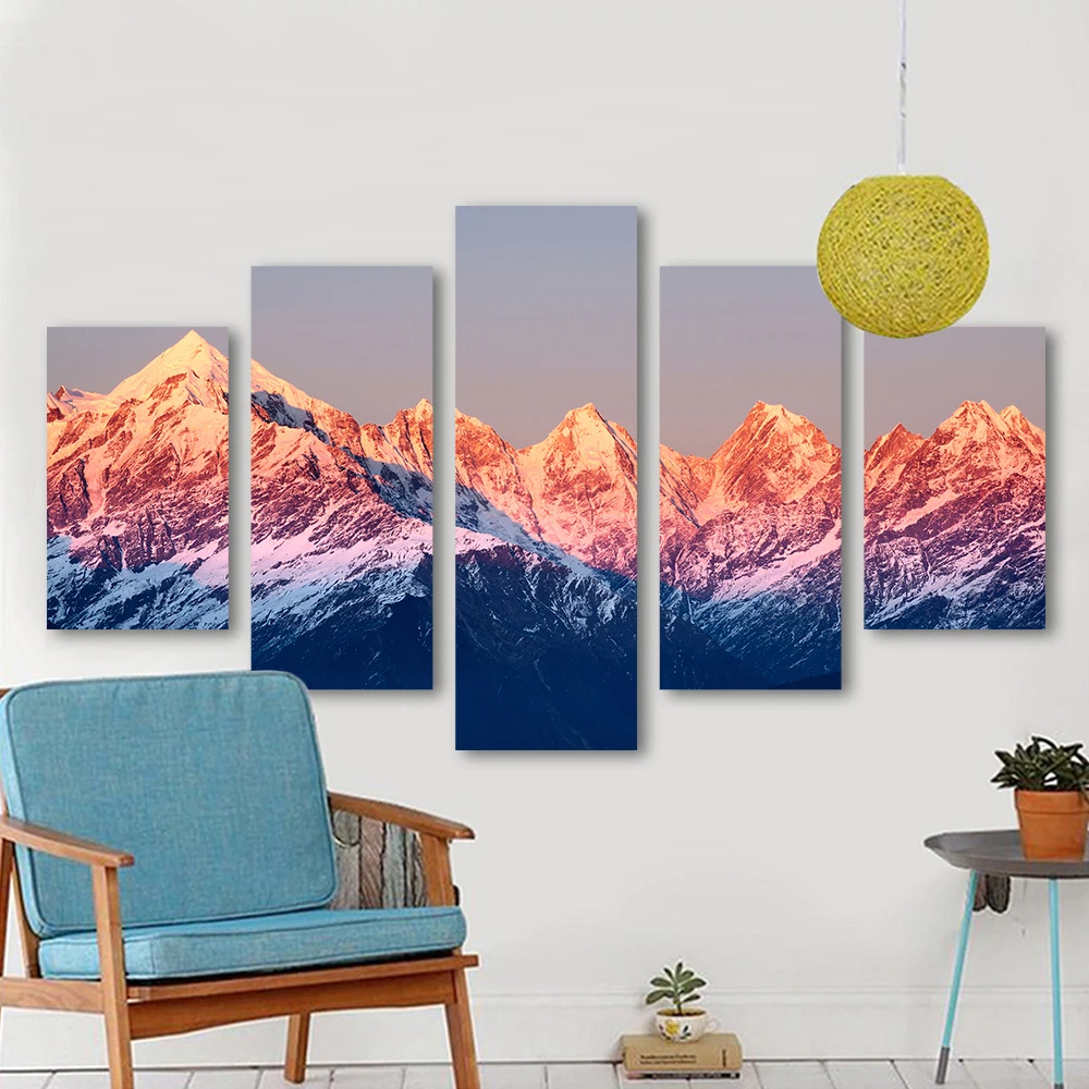 HDARTISAN Landscape Lukisan Kanvas Seni Abstrak Sunrise Dari Gunung HDARTISAN Landscape Lukisan Kanvas Seni Abstrak Sunrise Dari Gunung