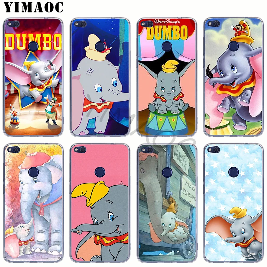 

YIMAOC Animation Dumbo Soft Silicone Case for Huawei Honor Note 7A Pro 6A 7X 7C 8X 8 8C 9 10 Lite
