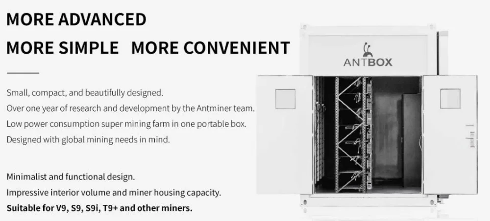 Подгонянный битмейн AntMiner передвижной Горной Фермы AntBox