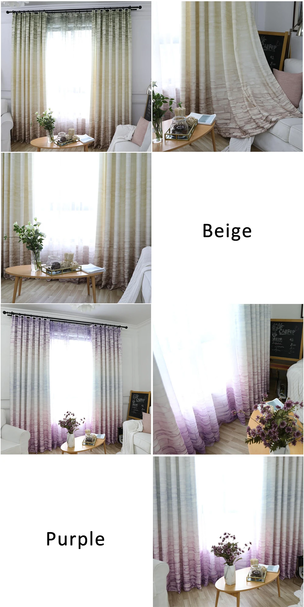 NAPEARL SZ091 Classic Elegant Window Panels Polyester Thick Fabrics Semi-blackout Curtain Pencil Pleat Drapery Modern Simple Pastoral