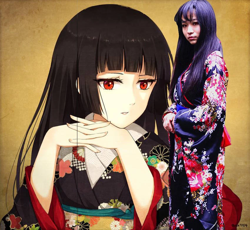 Ai Shows Off Her Kimono