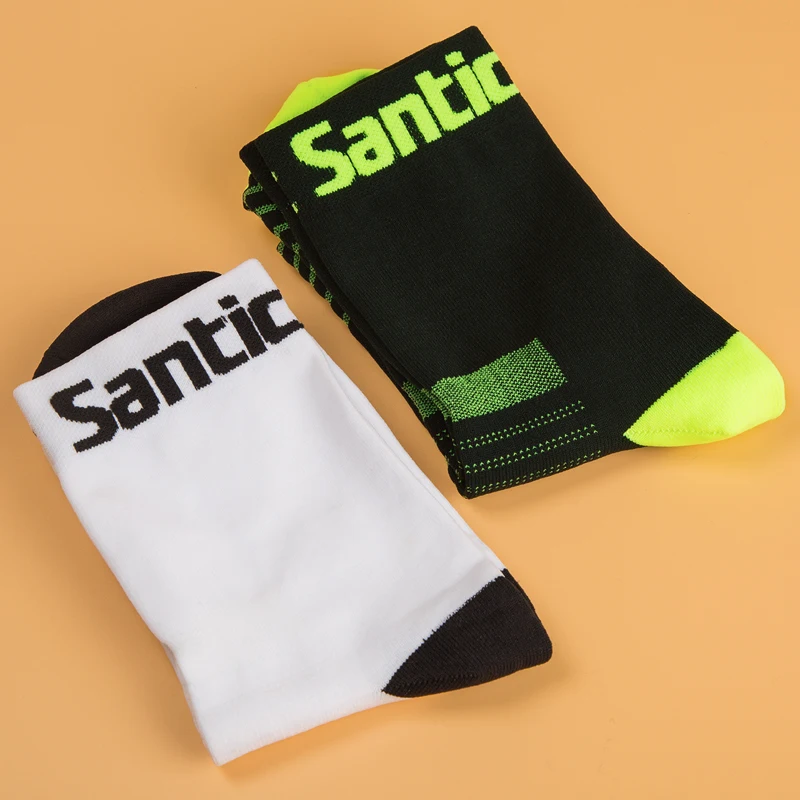 Santic, мужские и женские Супер велосипедные носки, высокая эластичность, дышащие спортивные носки, для бега, марафона, футбола, велосипеда, велосипедные носки, KW6503