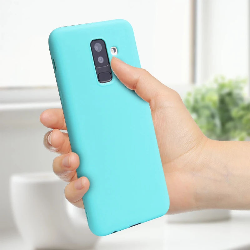 

Silicone TPU Case For Samsung Galaxy A7 A9 A8 A6 Plus 2018 S10 S8 S9 Plus S7 Edge A8 A9 Star Lite S10E A8S Candy Color Cover