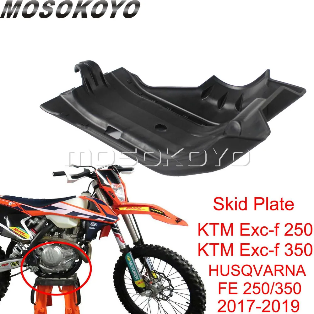 

Black Under Belly Pan Skid Plate Cover Guard for Husqvarna TE250 TE350 2017-2018 KTM Exc-f 250 350 Six Days 2017-2019