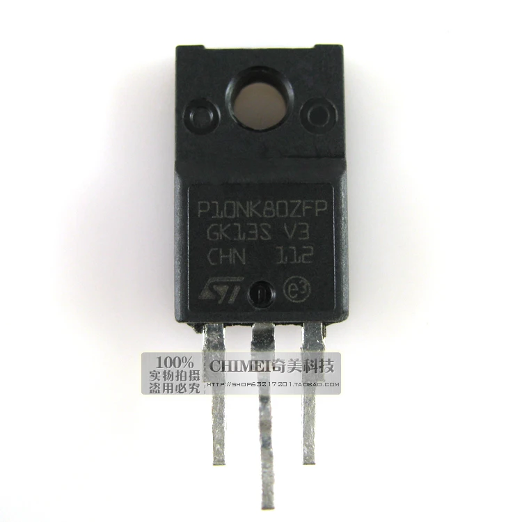 Free Delivery. 10 n80 P10NK80ZFP MOS field effect tube triode|triode ...