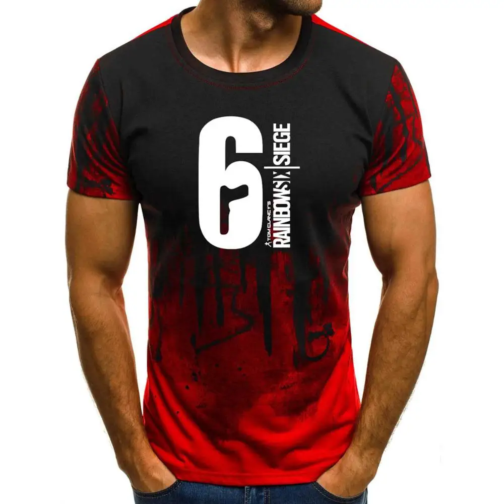 

Summer Rainbow Six Siege men t shirt fashion Casual cotton short sleeve Harajuku hiphop Gradient t-shirt tops tees brand clothes
