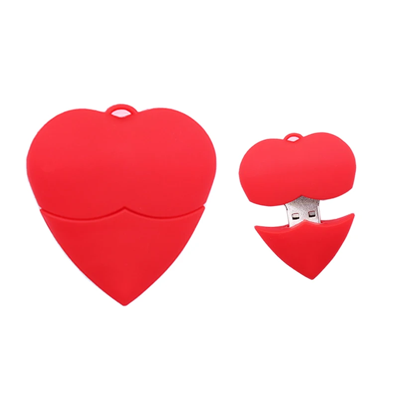 

USB stick cartoon love heart usb flash drive 4GB 8GB 16GB 32GB 64G 128G pen drive cute memory stick lovely gift pendrive cle usb