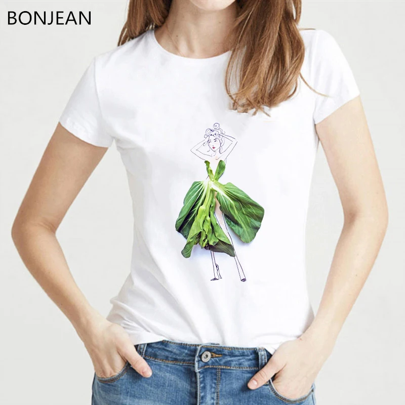 

Creative t shirts women funny vegetalbes corn print tee shirt femme vegan t shirt white summer top female fashion novelty tshirt
