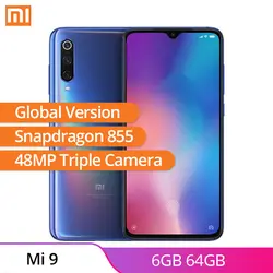 Местная доставка глобальная версия Xiaomi mi 9 mi 9 6GB 64GB Snapdragon 855 Восьмиядерный AMOLED экран 48MP тройной камеры смартфона