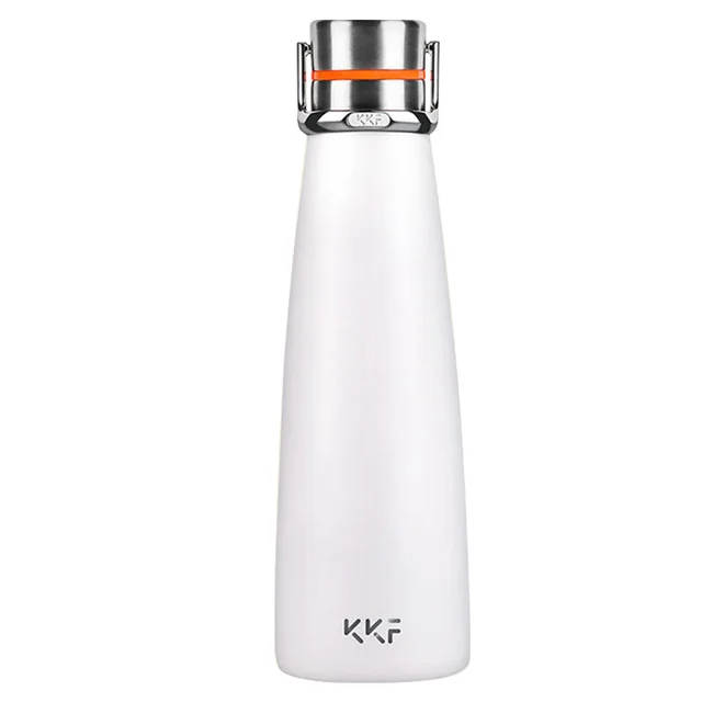 Xiaomi KKF Vacuum Bottle 24h Insulation Thermoses Stainless Steel Thermos Flask Travel Sport Mug 475ML OLED Temperature Cup - Цвет: No screen white