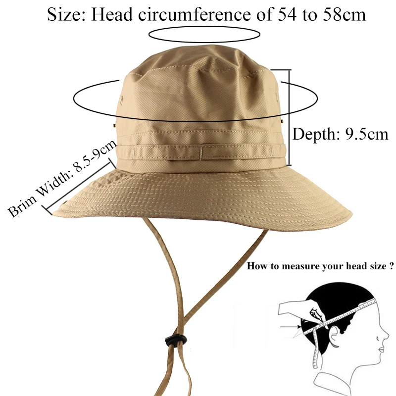 Bucket Hat Summer Fishing Hiking Cap 