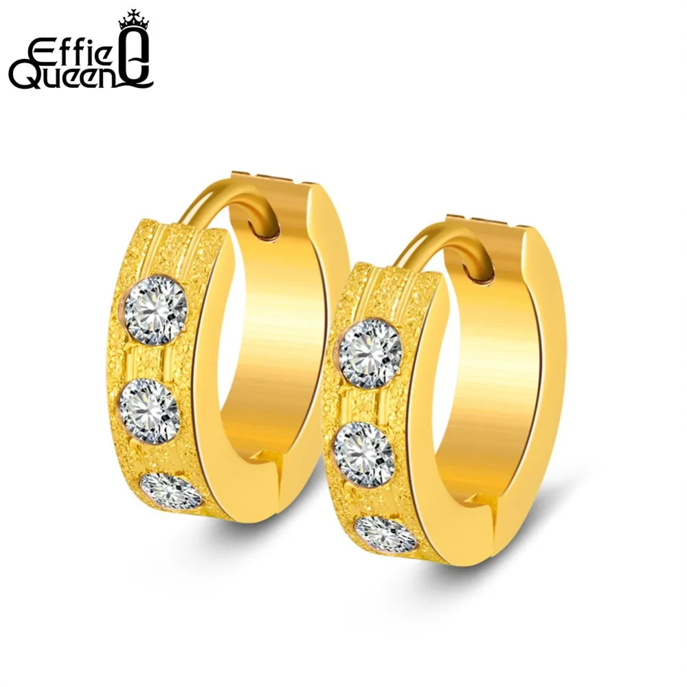 Уникальные круглые серьги Effie Queen 2019 для пирсинга женские золотого цвета