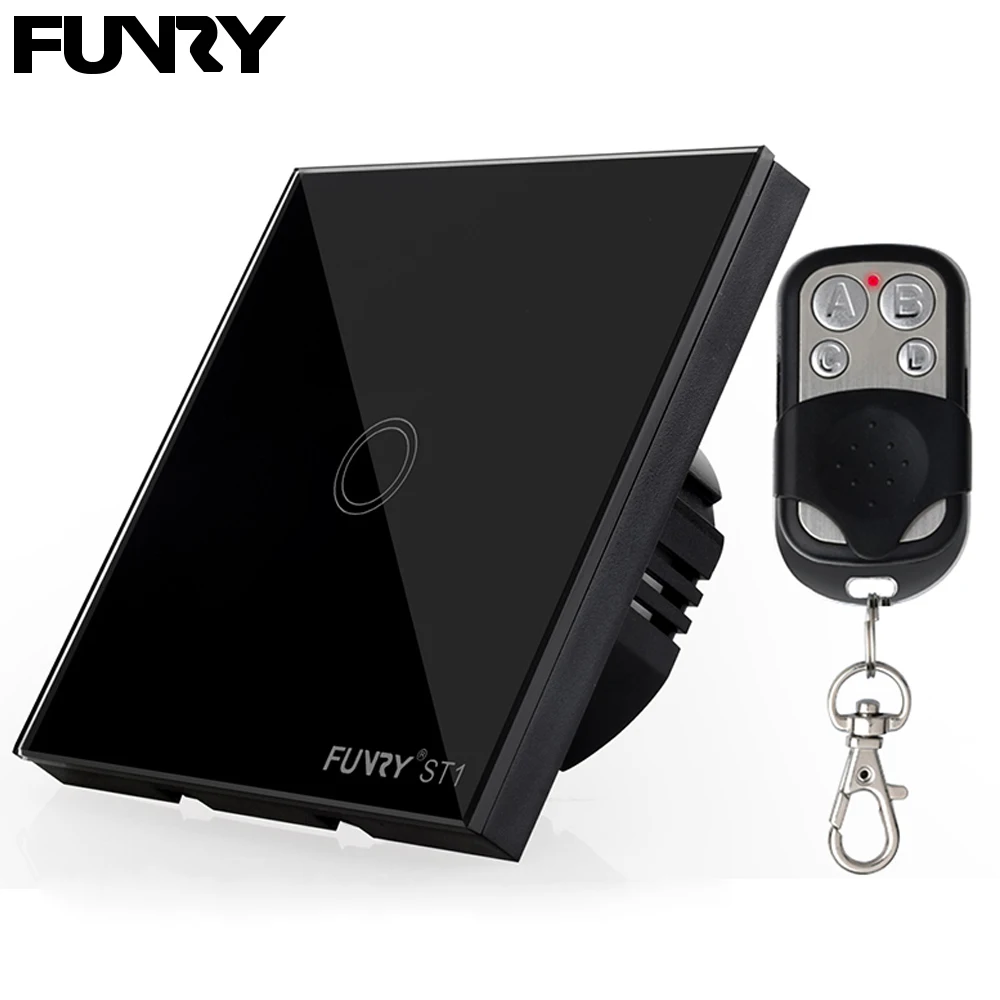 Smart Switch Remote Control Touch Screen Wall Light Switch 433MHz 170 240V Surface Waterproof Luxury Crystal