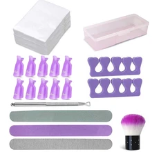 Набор инструментов для ногтей файлы кисть для удаления пыли очищающий губчатый блок Полирующий песок зерна УФ-гель для ногтей Набор для маникюра и педикюра Инструменты Набор