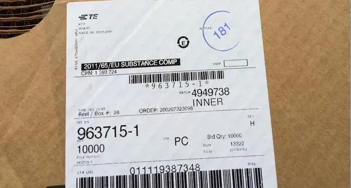 963715-1 CONN гнездо 18-20AWG оловянные обжимные TYCO соединители TE разъемы AMP терминалы 100%