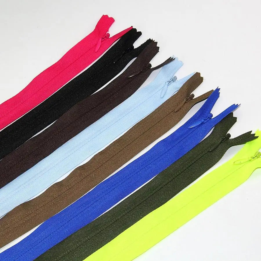 8 pcs one lot 70cm nylon close-end invisible zippers for bags pillows cover clothes craft sewing with 23 color for option