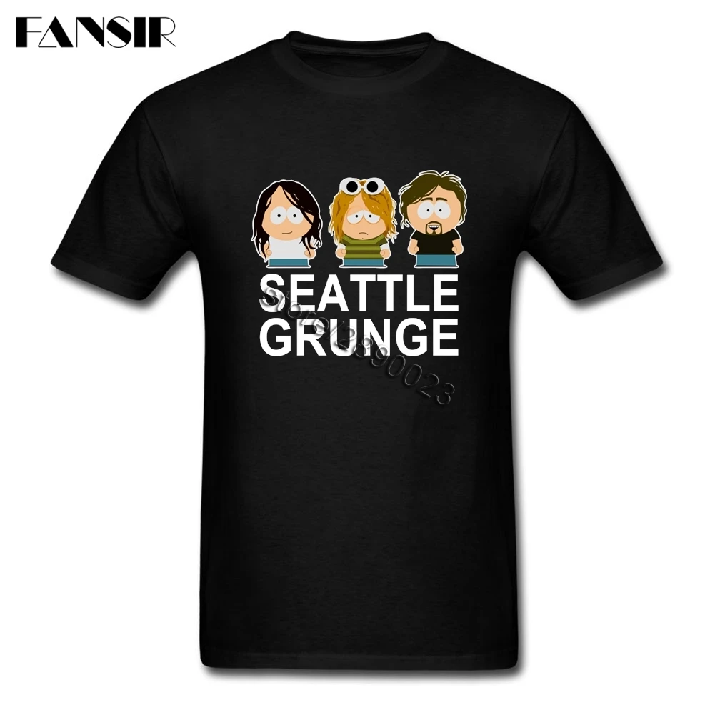 Seattle Grunge Rock N Roll Men T Shirts Cool T shirt Men Man's Custom