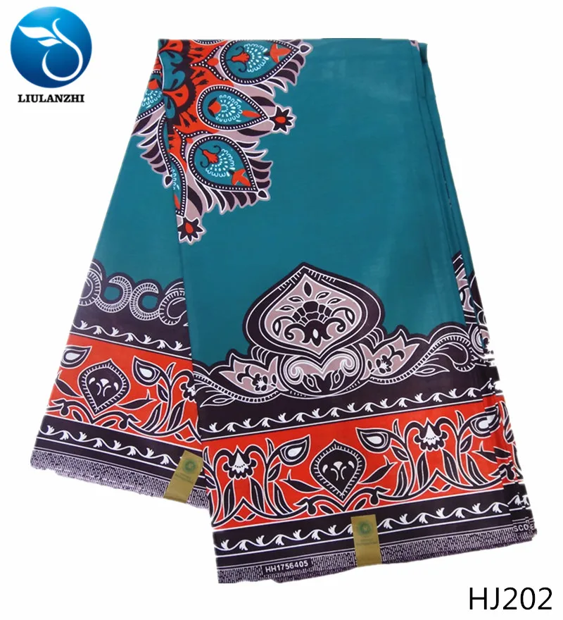

LIULANZHI Real ankara java wax fabric Fashion design real ankara wax fabric for women dress 6yards veritable batik HJ201-HJ221