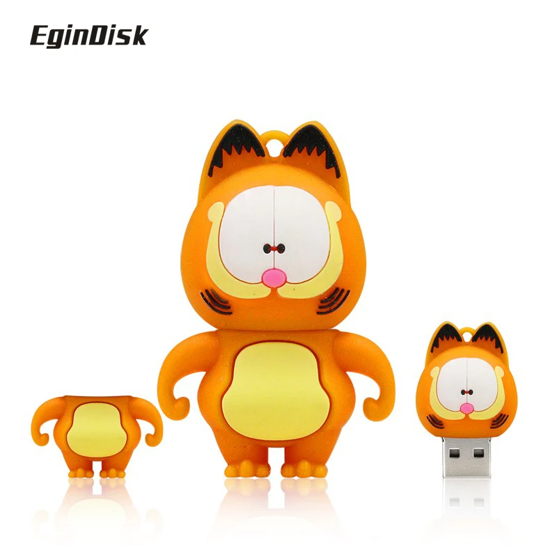 USB Flash Drives Cartoon Cute Garfield Cat Design Memory Card Flash Disk