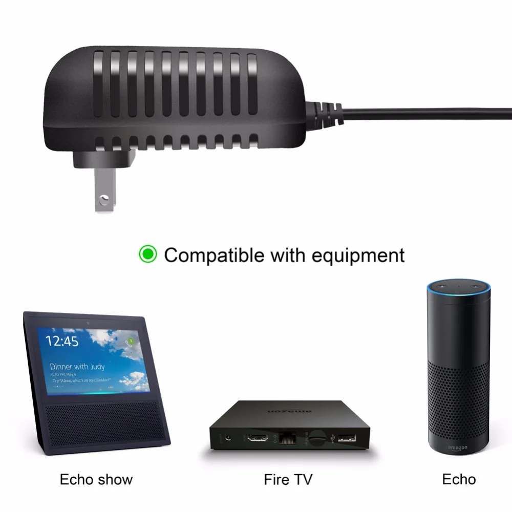 Itian адаптер питания для Amazon Echo зарядное устройство/Amazon Echo show/Amazon Fire tv(2-го поколения) кабель 6.8ft 21 W зарядное питание