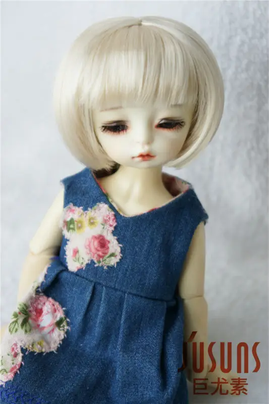 JD244 1/6 1/8 прекрасный BJD синтетический, мохеровый, для куклы парики короткий парик Bobo 5-6 дюймов 6-7 дюймов кукла аксессуары