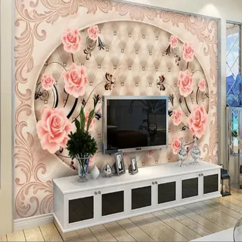 

Beibehang Custom 3D photo wallpaper embossed large flower wall covered mural 3D living room bedroom background wallpaper