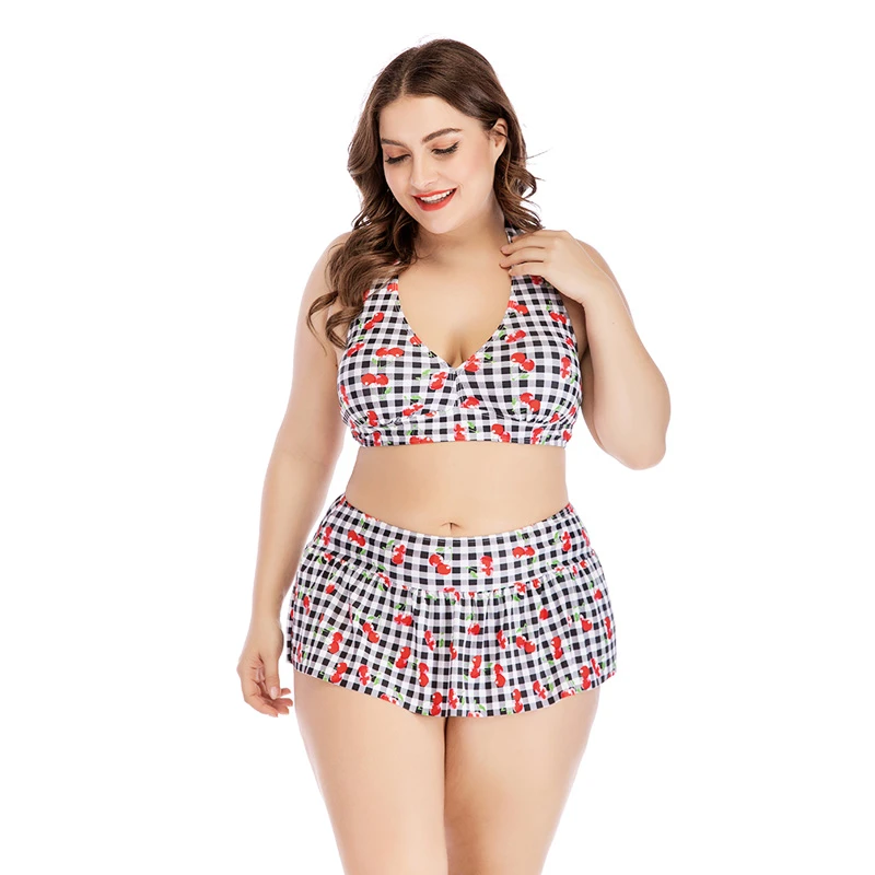 plus size swim skirt high waist