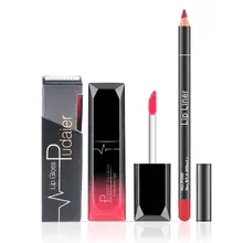 Длительный губная помада водостойкая матовая Жидкий блеск для губ Контурный карандаш для губ Косметика набор ma08dropship