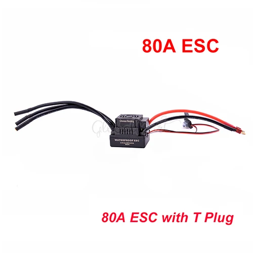 Водонепроницаемый S-80A 80A/S-120A 120A 2-4S ESC+ 3660 3300KV 3800KV/3670 2150KV 2650KV бесщеточный двигатель для 1/8 1:8 RC автомобилей грузовых автомобилей - Цвет: Only 80A ESC