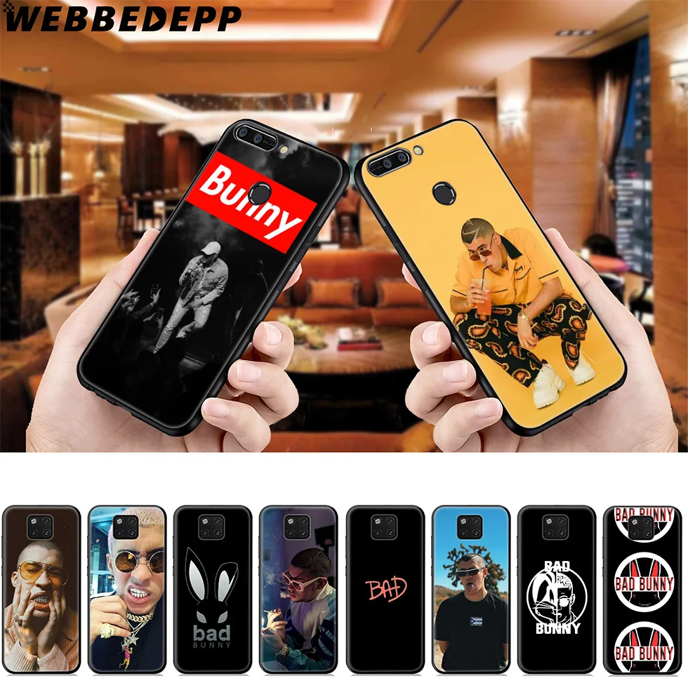 Мягкий чехол WEBBEDEPP Bad Bunny для Huawei Mate Honor 20 6A 7A 7C 7X 8 9 9X 10 View Lite Pro 30 |
