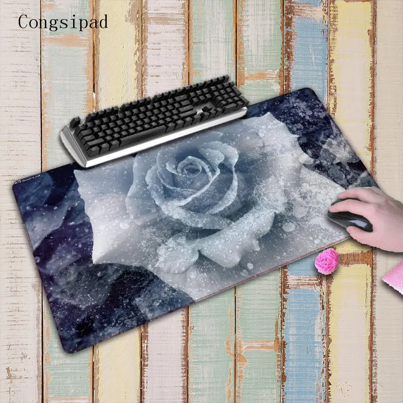 Congsipad FLOWERs mousepad laptop notbook computer gaming Speed Large mouse pad gamer play mats Wit