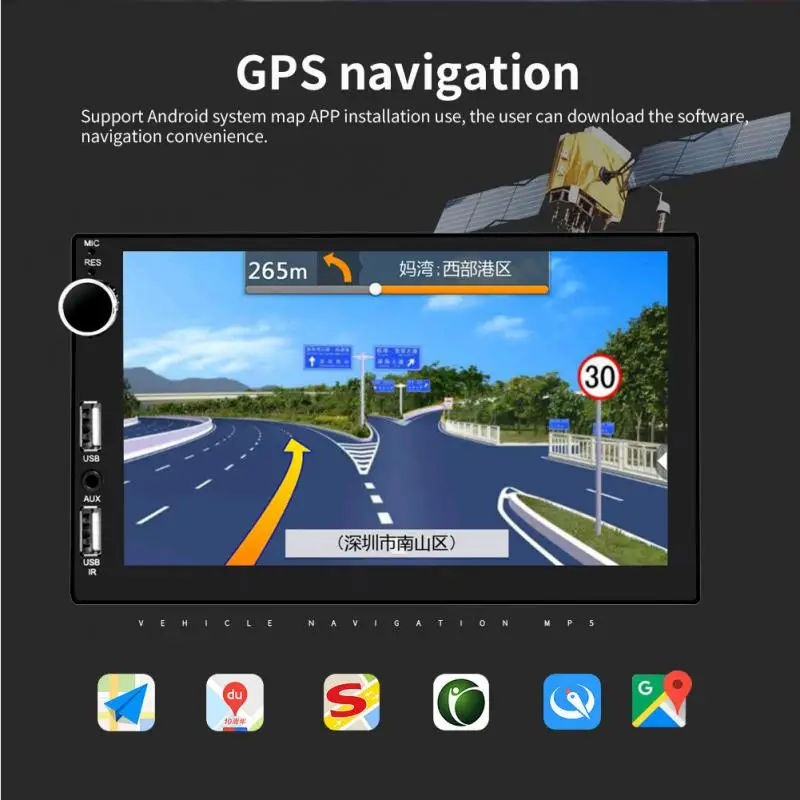 

HD Music Car Radio Android multimedia player Autoradio 7inch Touch screen GPS Bluetooth FM WIFI auto audio player stereo
