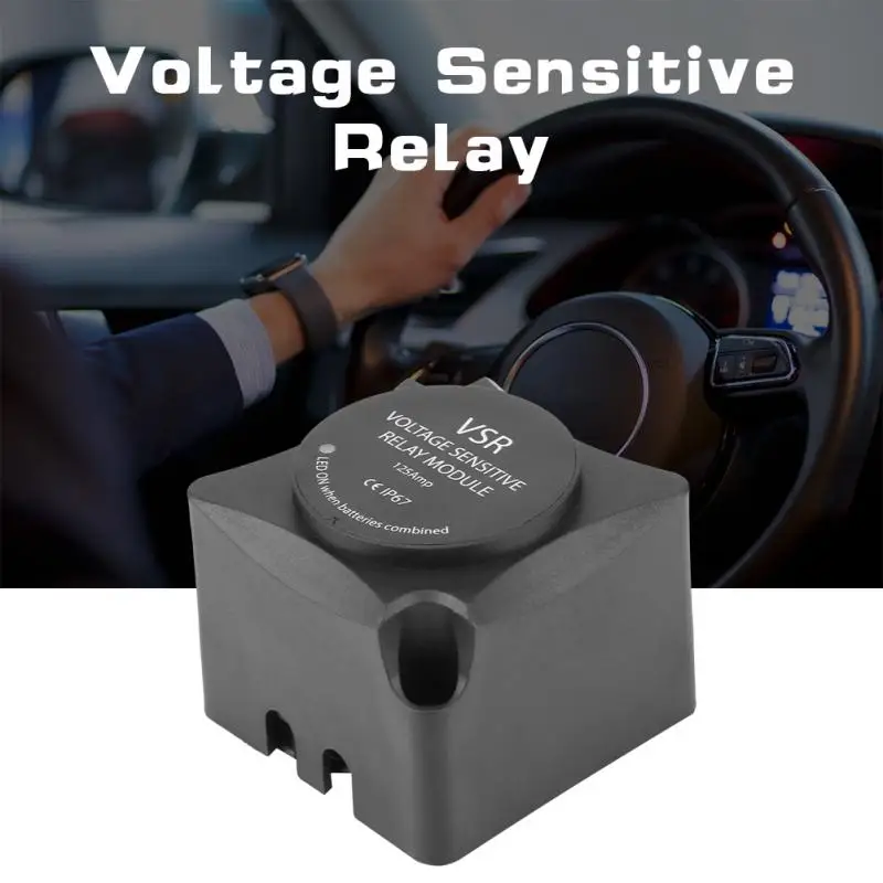 

Voltage Sensitive Relay (VSR) Automatic Charging Relay 125A Dual Battery Isolator (VSR) Car Accessories car battery relay Black