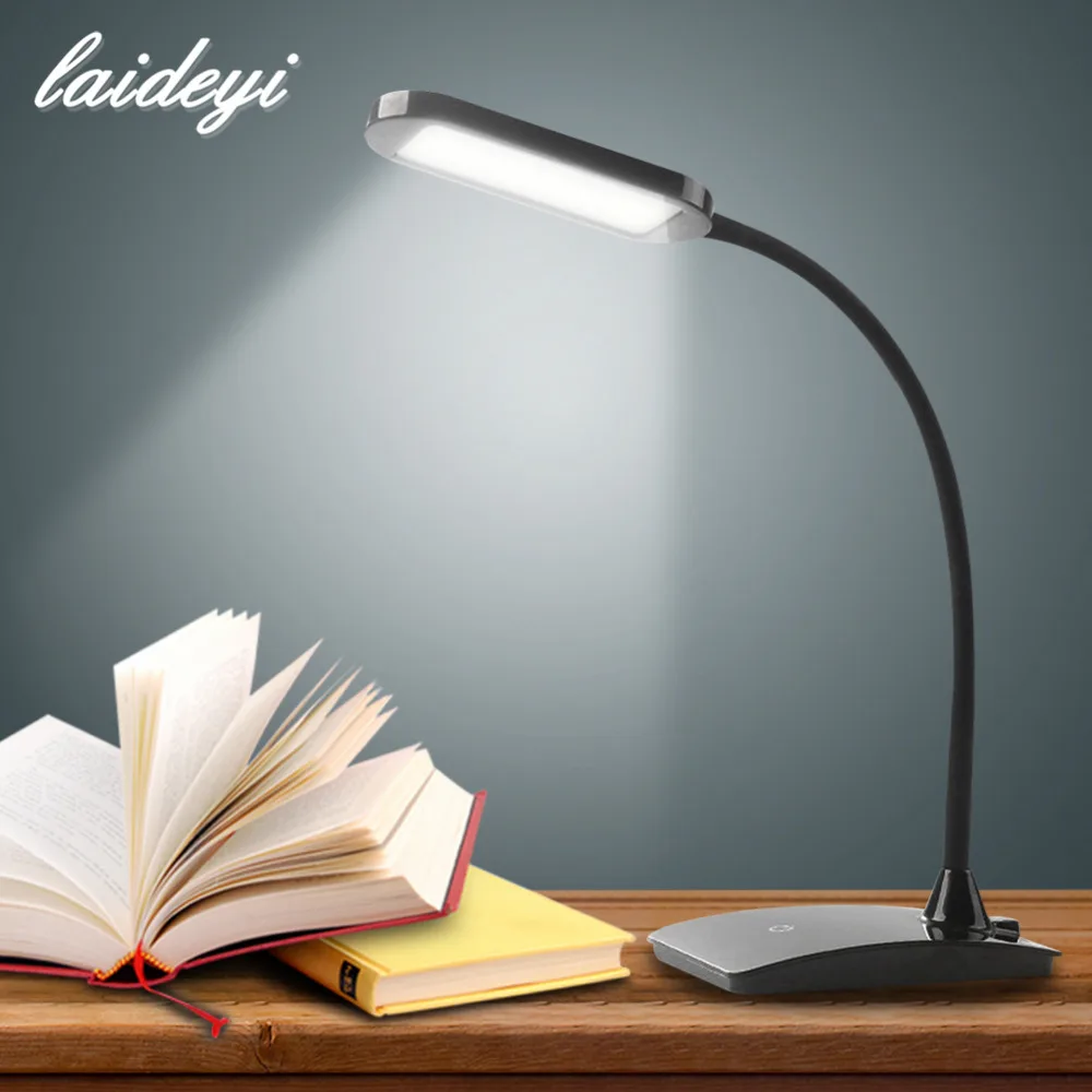 

LAIDEYI 3 Level Dimmable USB Desk Light 27 LED Touch Eye-Protection Table Lamp White/Black Office Lamp Student Reading Led Lamp