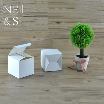 

White Paper Box for Wedding Favor Candy Chocolate Handmade Soap Candle Gift Packaging Cardboard Boxes Free Shipping