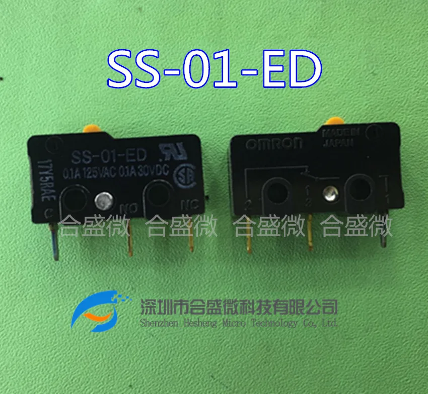 2 шт. оригинальный SS-01-ED концевой выключатель 0.1A 125V 30VDC микро переключатель прямой