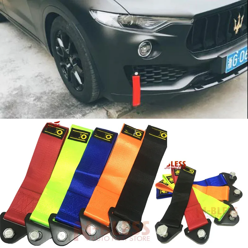 

2 tons Nylon Towing Rope High Strength Nylon Trailer Towing Ropes Racing Car Universal Tow Eye Strap for omp Racing