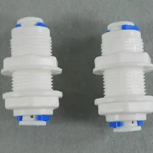 2 шт. RO воды Мужской Белый Фитинги переборка быстрый разъем 1/4 дюймов трубка