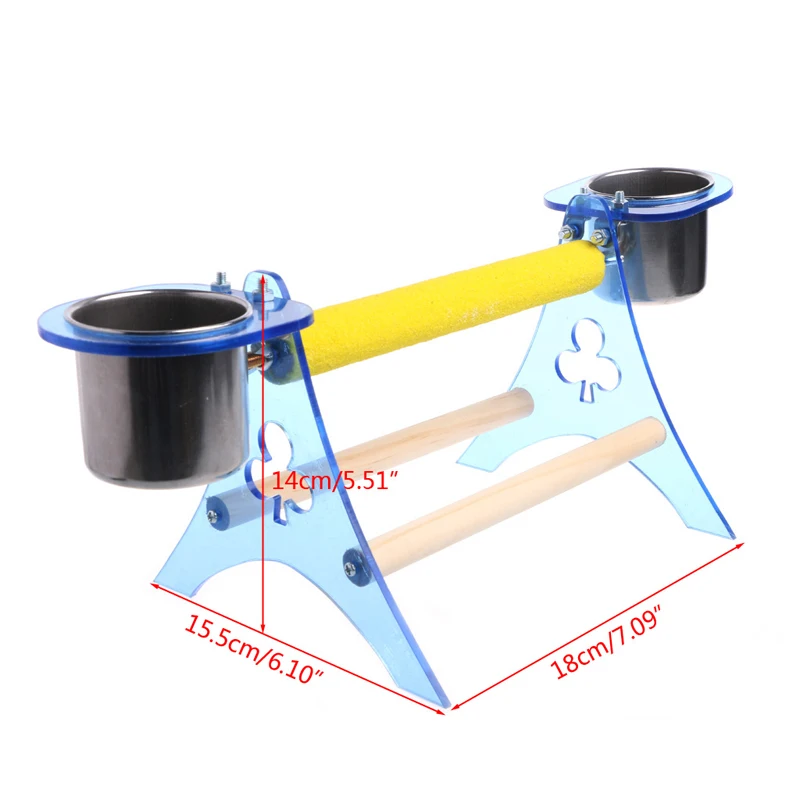 Попугай окунь Стенд Платформа играть Забавные игрушки домашнее животное Деревянный игровой стенд чашка для птичьей клетки