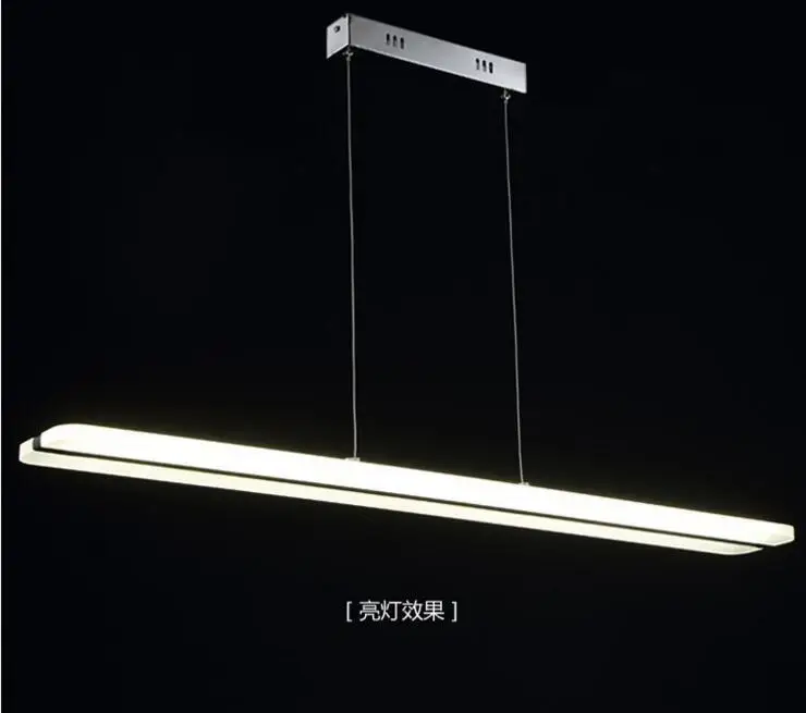 

Horizon creative LED strip dining chandelier simple modern restaurant chandelier dimming acrylic chandelier led lighting fixture