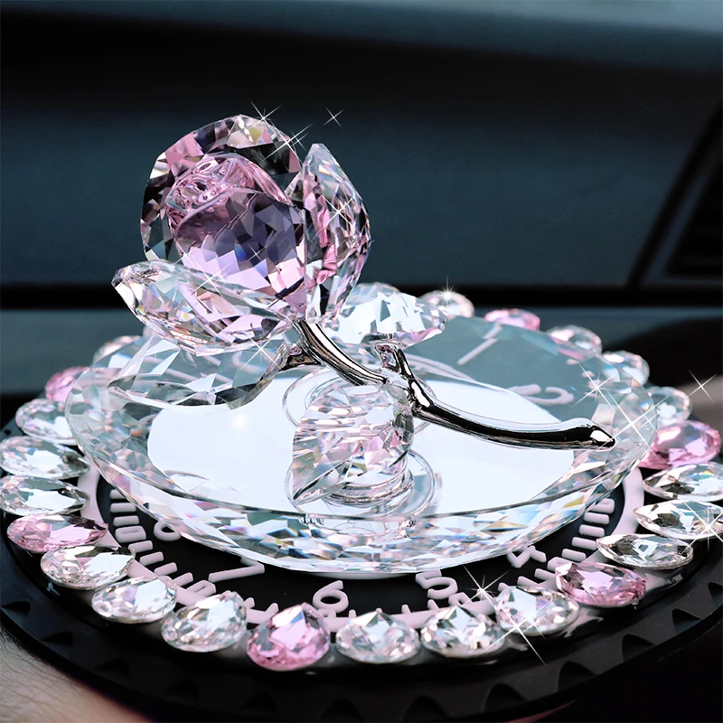 Crystal Flower Figurines Rose Living Room Wedding Mother's Day Gift Ornament Crystal Flower Figurines Rose Living Room Wedding Mother's Day Gift Ornament