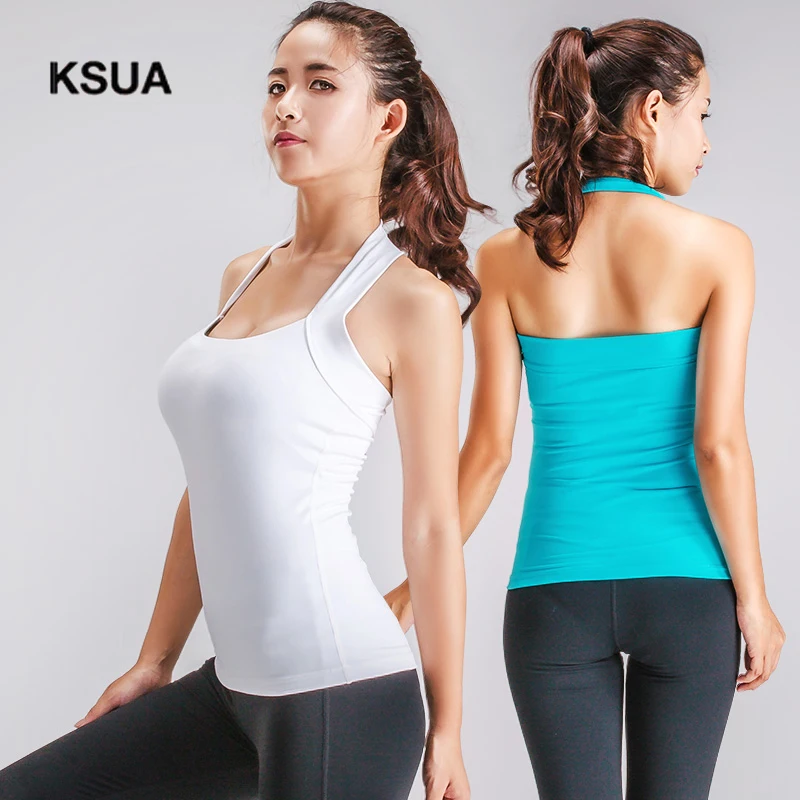 

KSUA Tracksuit Women Fitness Yoga Sports Bra Crop Top Gym Cropped Women's Underwear Cueca Brasier Deportivo Yoga Tank Top Colete