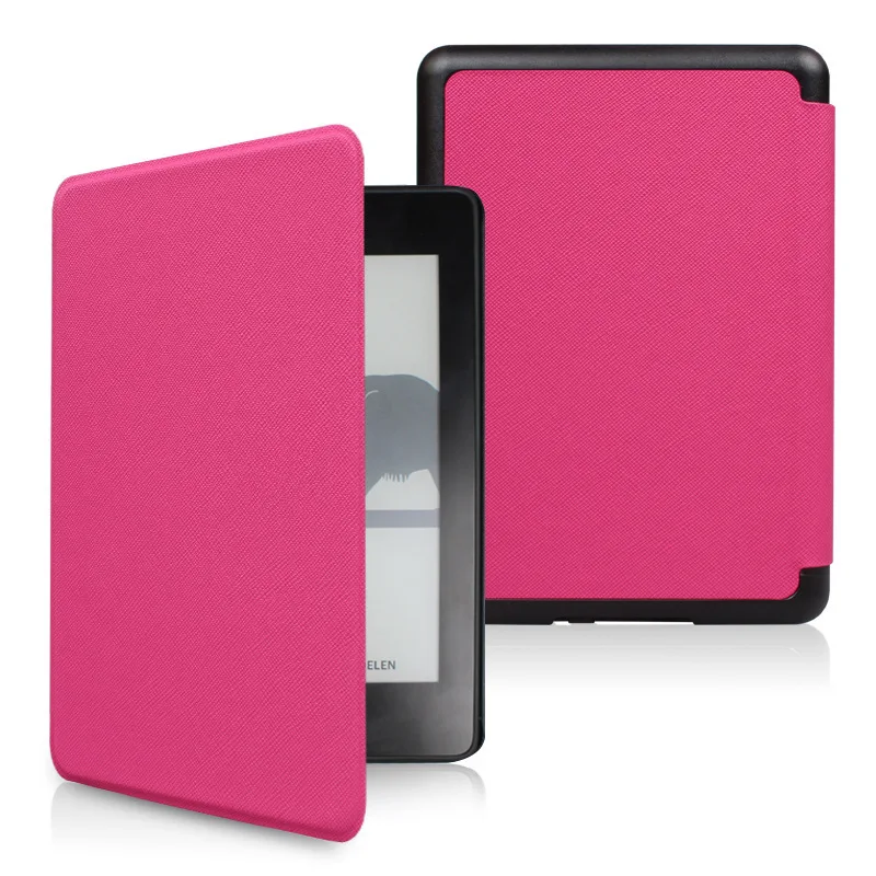 Чехол для Amazon Kindle Paperwhite 4 Smart Shell Cover с функцией автоматического сна для Kindle Paperwhite 10th Gen - Цвет: Rose red