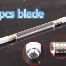 3d Ручка Перманентный макияж машина косметический карандаш для бровей ручка для микроблейдинга с бесплатным лезвием 5 шт