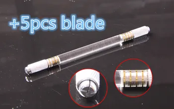 

3d Pen Permanent Makeup Machine Cosmetic Eyebrow Pencil Microblading Pen with free 5pcs blade